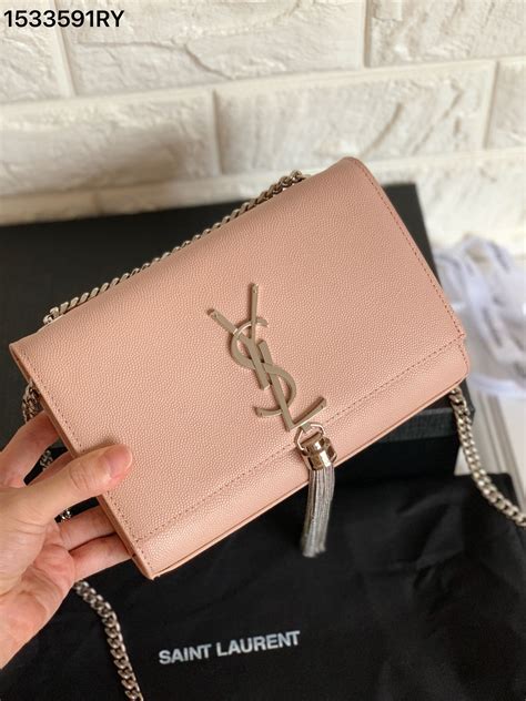 ysl pink bag silver chain